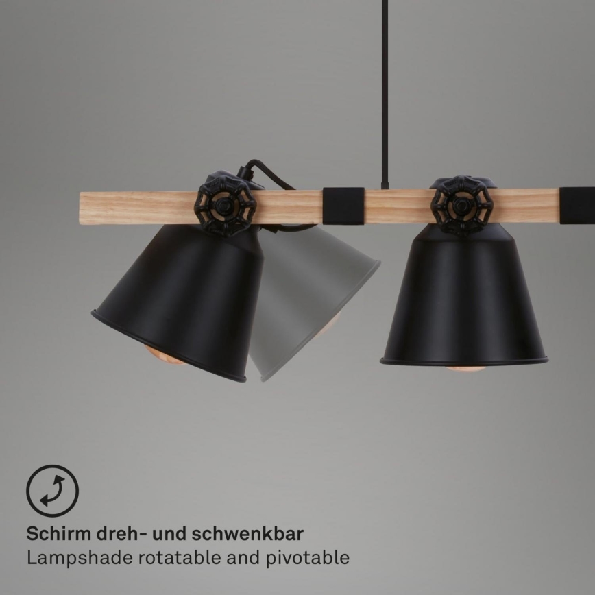 Brilo - Pakabinamas sietynas TALLE 4xE27/40W/230V kaučiukas