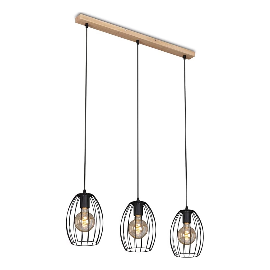 Brilo - Pakabinamas sietynas WAKTU 3xE27/60W/230V kaučiukas