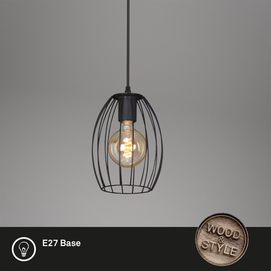 Brilo - pakabinamas šviestuvas WAKTU ant laido 1xE27/60W/230V