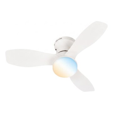 Brilo - reguliuojamas LED lubinis ventiliatorius PAN LED/15W/230V 3000-6500K balta + nuotolinio valdymo pultas