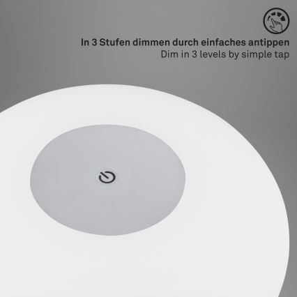 Brilo - reguliuojamo ryškumo įkraunama LED lauko stalinė lempa OLANA LED/3W/5V IP44