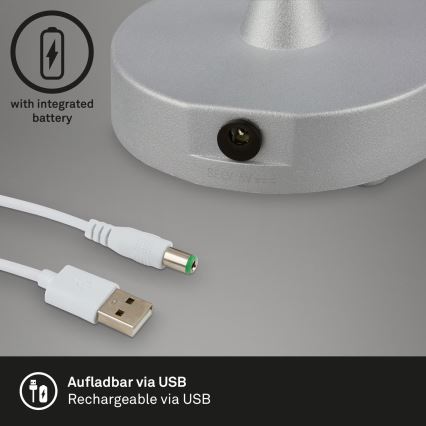 Brilo - reguliuojamo ryškumo įkraunama LED lauko stalinė lempa OLANA LED/3W/5V IP44