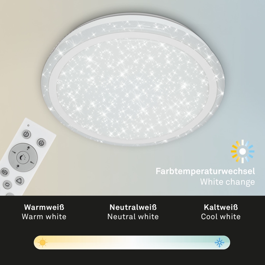 Brilo - RGBW Reguliuojamas lubinis šviestuvas STARRY SKY LED/24W/230V 3000-6500K + nuotolinio valdymo pultas