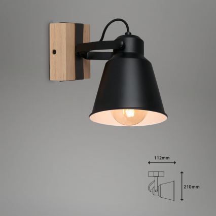 Brilo - Sieninis akcentinis šviestuvas TALLE  1xE27/40W/230V kaučiukas