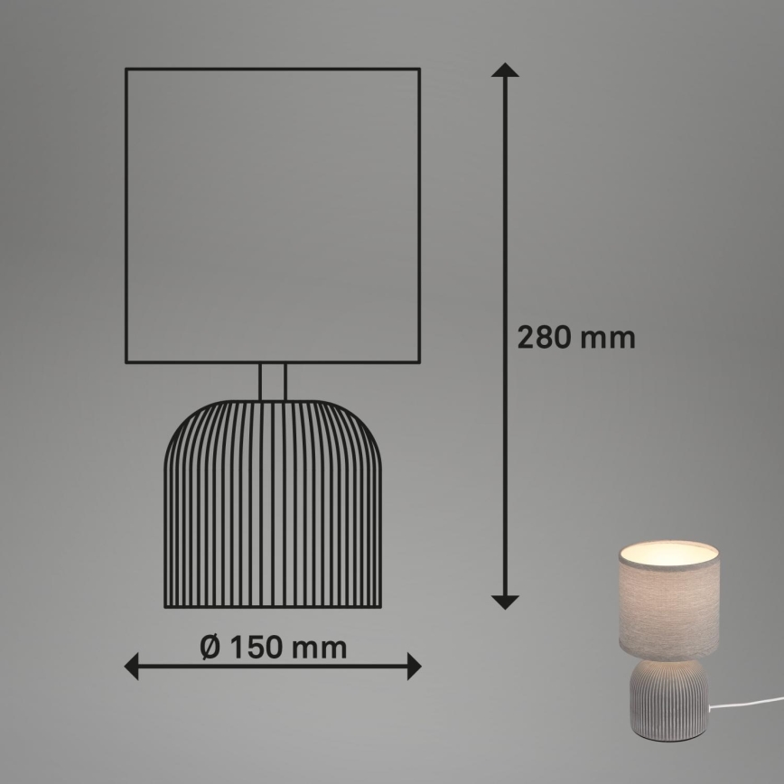 Brilo - stalinis šviestuvas INO 1xE14/10W/230V pilkas