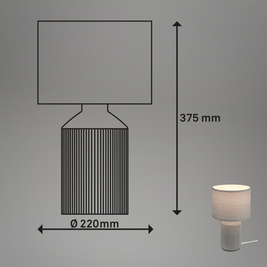 Brilo - Stalinis šviestuvas INO 1xE14/10W/230V pilkas