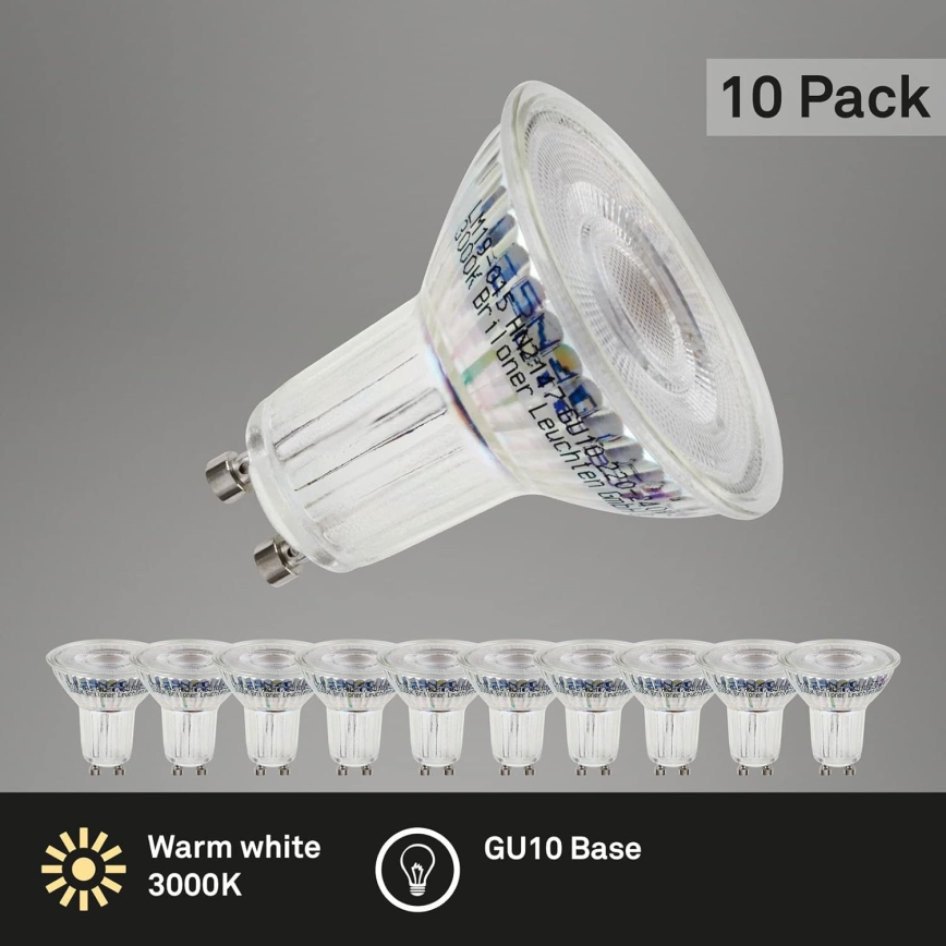 Briloner 0548-003 - KOMPLEKTAS 10x LED elektros lemputė GU10/3,5W/230V 3000K