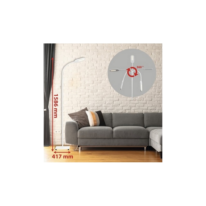 Briloner 1297-016 - LED šviesos reguliavimas jutiklinė Toršeras LED/8W/230V 3000/4000/6000K