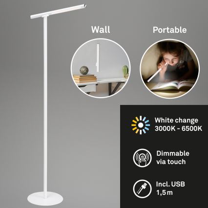 Briloner 1384-016 - LED Pritemdomas jutiklinė Toršeras 2in1 EVERYWHERE LED/2,3W/5V 2000 mAh