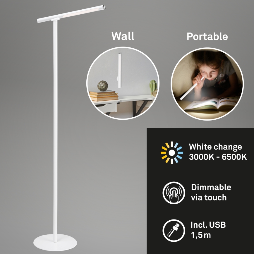 Briloner 1384-016 - LED Pritemdomas jutiklinė Toršeras 2in1 EVERYWHERE LED/2,3W/5V 2000 mAh