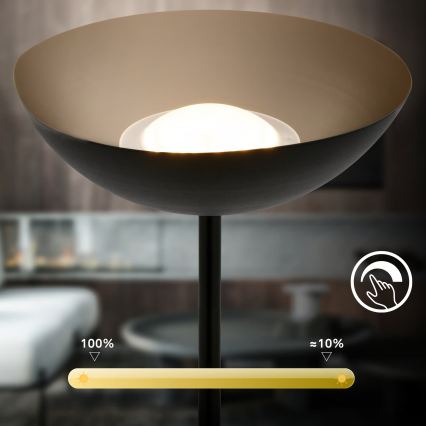 Briloner 1500015 - LED dimeriuojamas toršeras ESTATE LED/8W/5V 4000 mAh juodas