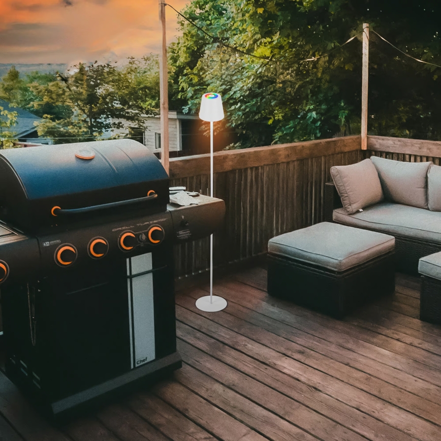 Briloner 1507016 - LED reguliuojama pastatoma lempa KIKI LED/4,3W/5V IP44 2600 mAh balta