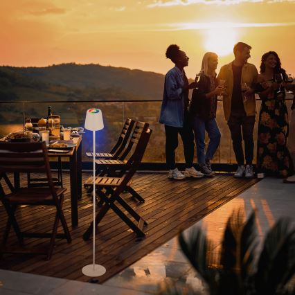 Briloner 1507016 - LED reguliuojama pastatoma lempa KIKI LED/4,3W/5V IP44 2600 mAh balta