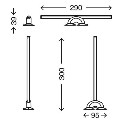 Briloner 2007-019 - LED Reguliuojamas veidrodžio apšvietimas LED/7W/230V 2700-6500K