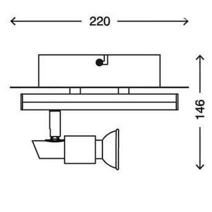 Briloner 2029-028 - LED Akcentinis šviestuvas REN 1xGU10/3W/230V + LED/4W