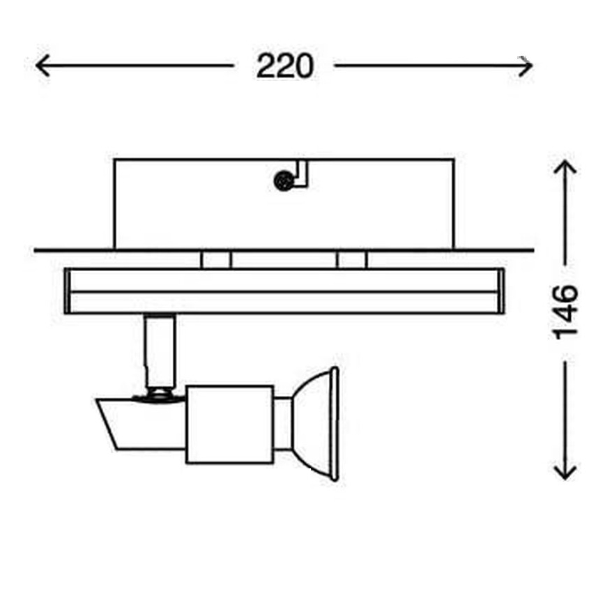 Briloner 2029-028 - LED Akcentinis šviestuvas REN 1xGU10/3W/230V + LED/4W