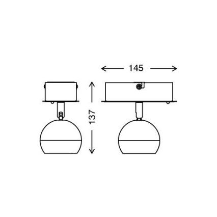 Briloner 2040-012 - LED RGB Pritemdomas kryptinis šviestuvas 1xLED/3,3W/230V + Nuotolinio valdymo pultas