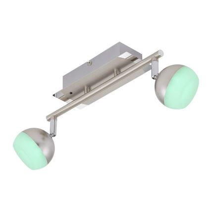 Briloner 2040-022 - LED RGB Pritemdomas kryptinis šviestuvas 2xLED/3,3W/230V + Nuotolinio valdymo pultas