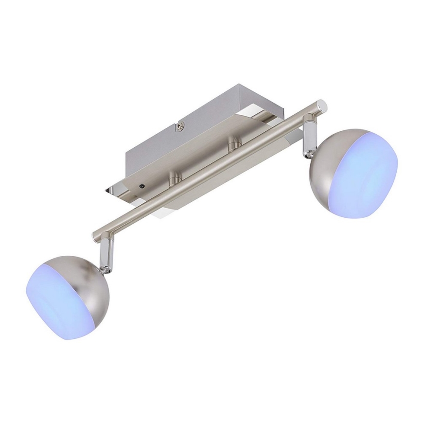 Briloner 2040-022 - LED RGB Pritemdomas kryptinis šviestuvas 2xLED/3,3W/230V + Nuotolinio valdymo pultas
