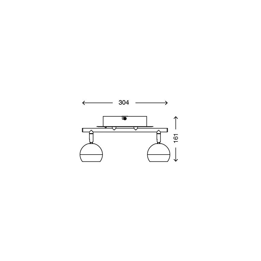 Briloner 2040-022 - LED RGB Pritemdomas kryptinis šviestuvas 2xLED/3,3W/230V + Nuotolinio valdymo pultas