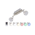 Briloner 2040-022 - LED RGB reguliuojamas taškinis šviestuvas 2xLED/3,3W/230V + nuotolinis valdymas