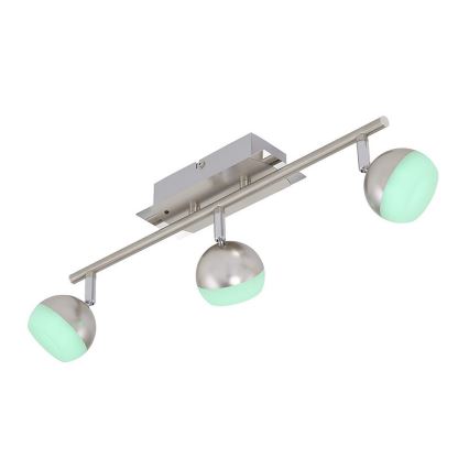 Briloner 2040-032 - LED RGB Pritemdomas kryptinis šviestuvas 3xLED/3,3W/230V + Nuotolinio valdymo pultas