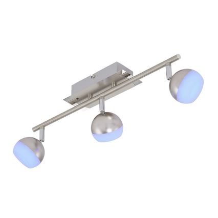 Briloner 2040-032 - LED RGB Pritemdomas kryptinis šviestuvas 3xLED/3,3W/230V + Nuotolinio valdymo pultas