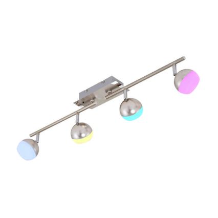 Briloner 2040-042 - LED RGB Pritemdomi akcentiniai šviestuvai BAFFLE 4xLED/3,3W/230V + nuotolinio valdymo pultas