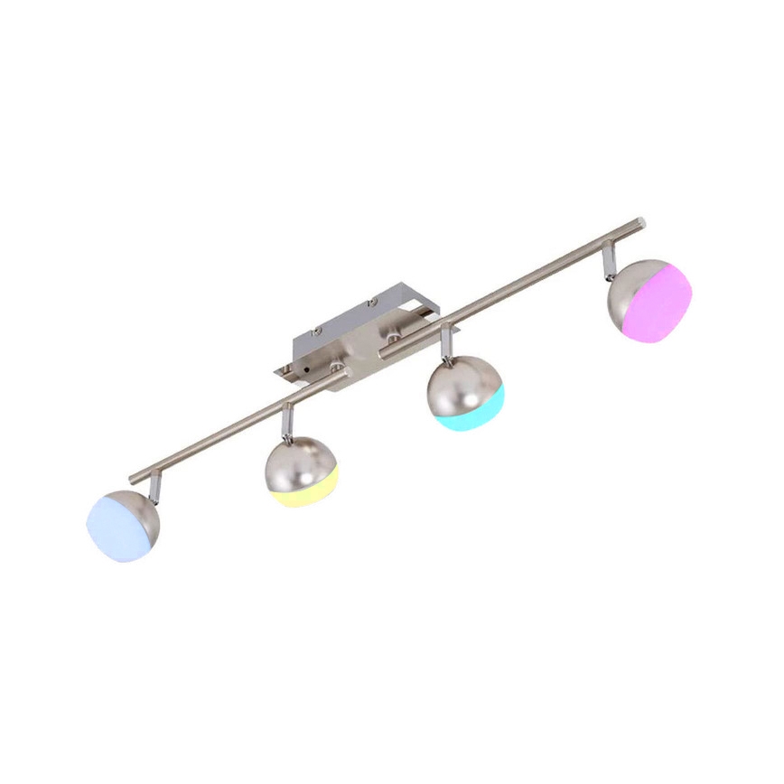 Briloner 2040-042 - LED RGB Pritemdomi akcentiniai šviestuvai BAFFLE 4xLED/3,3W/230V + nuotolinio valdymo pultas