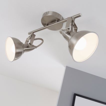 Briloner 2049-022 - Akcentinis apšvietimas SOFT 2xE14/40W/230V matinis chromas