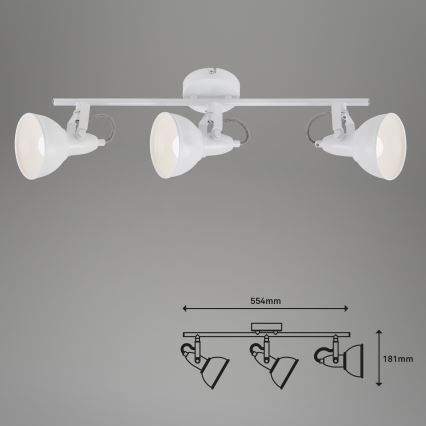 Briloner 2049-036 - Akcentinis šviestuvas SOFT 3xE14/40W/230V