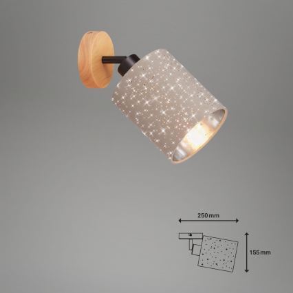 Briloner 2078-011 - Sieninis akcentinis šviestuvas SPOTLIGHT 1xE27/25W/230V smėlio spalva