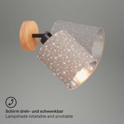 Briloner 2078-011 - Sieninis akcentinis šviestuvas SPOTLIGHT 1xE27/25W/230V smėlio spalva