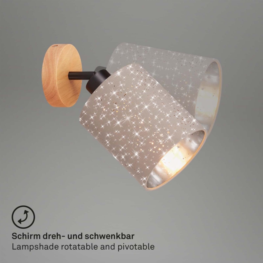Briloner 2078-011 - Sieninis akcentinis šviestuvas SPOTLIGHT 1xE27/25W/230V smėlio spalva
