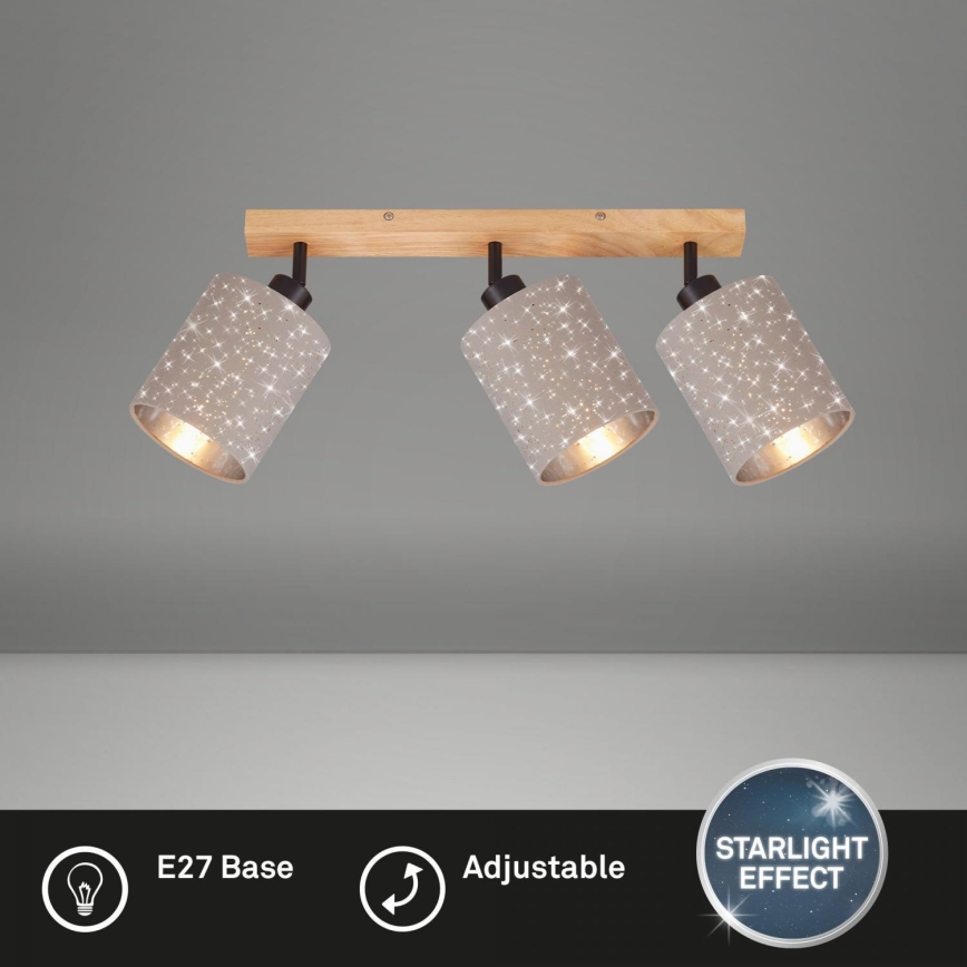 Briloner 2078-031 - Akcentinis apšvietimas SPOTLIGHT 3xE27/25W/230V smėlio spalva