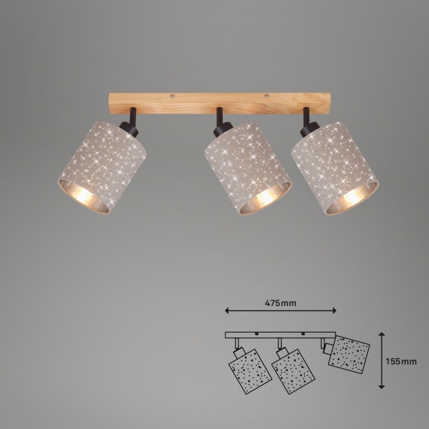 Briloner 2078-031 - Akcentinis apšvietimas SPOTLIGHT 3xE27/25W/230V smėlio spalva