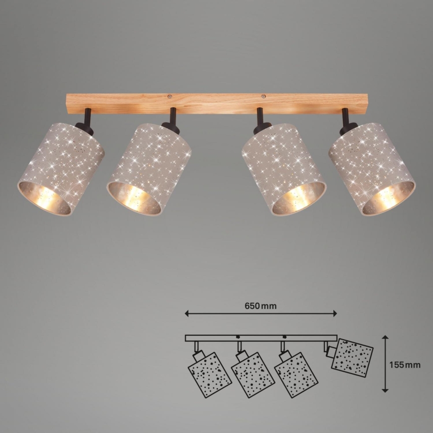 Briloner 2078-041 - Akcentinis apšvietimas SPOTLIGHT 4xE27/25W/230V smėlio spalva