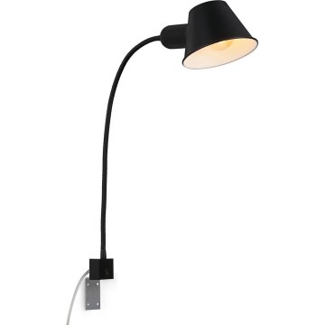 Briloner 2079-015 - Sieninė lanksti lempa 1xE27/10W/230V juoda