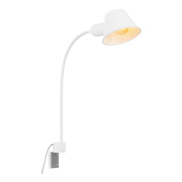 Briloner 2079-016 - Sieninė lanksti lempa 1xE27/10W/230V balta