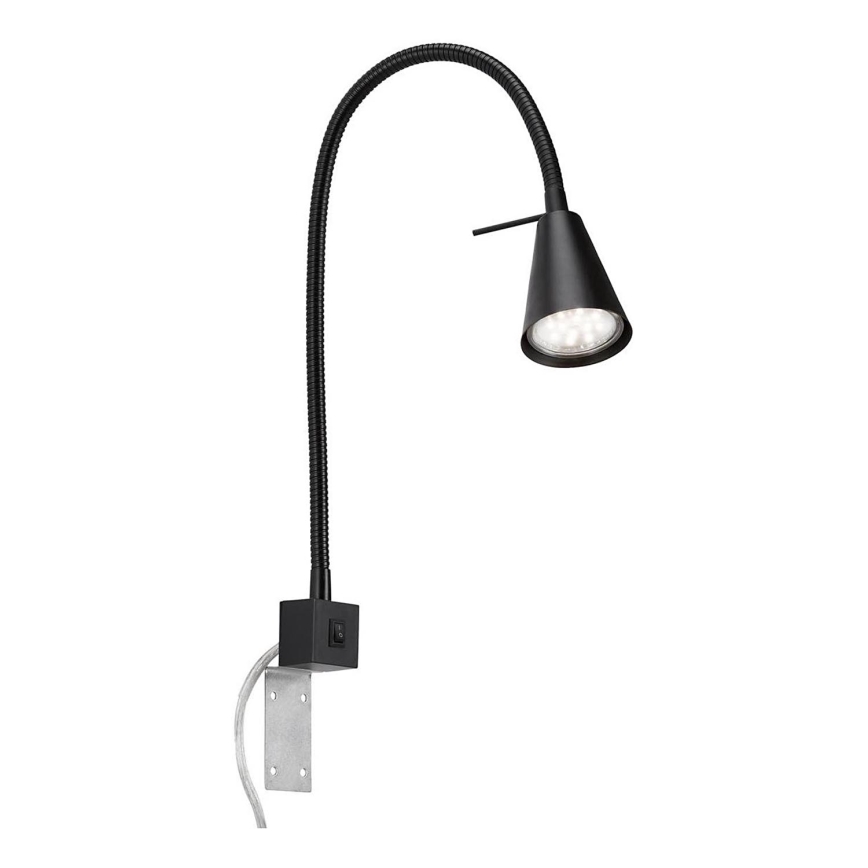 Briloner 2080-015 - LED sieninis šviestuvas COMFORT LIGHT 1xGU10/5W/230V juodas