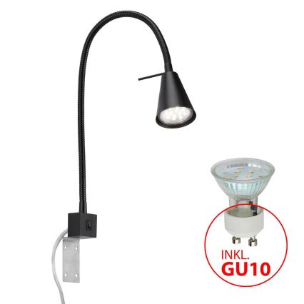Briloner 2080-015 - LED sieninis šviestuvas COMFORT LIGHT 1xGU10/5W/230V juodas
