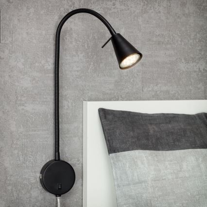 Briloner 2082-015 - LED sieninis šviestuvas COMFORT LIGHT 1xGU10/5W/230V juodas