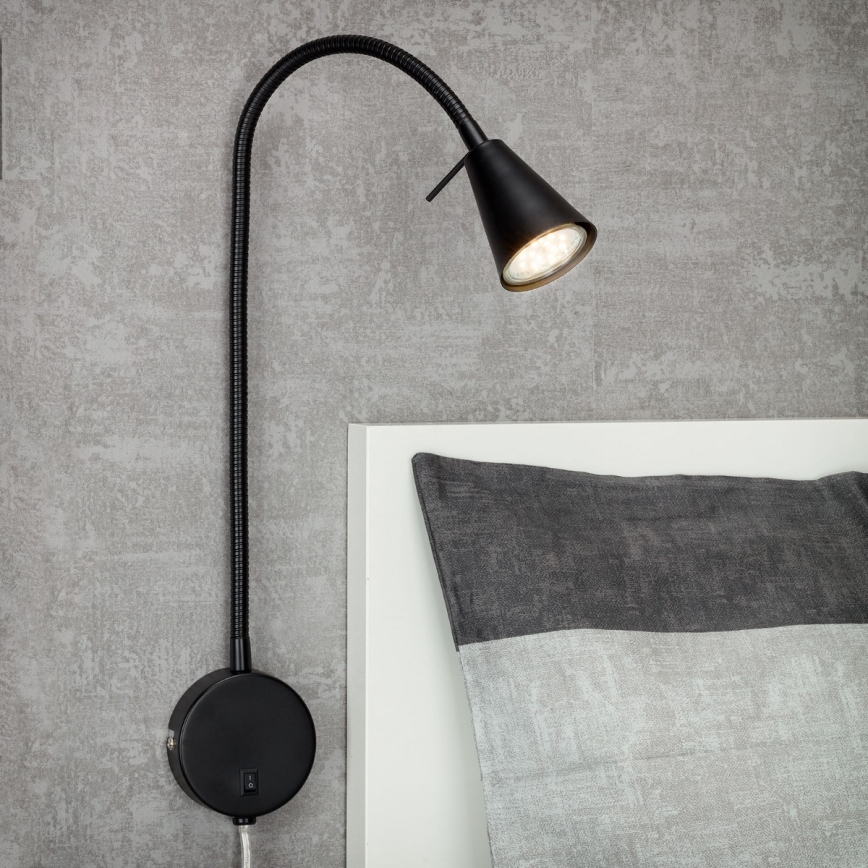 Briloner 2082-015 - LED sieninis šviestuvas COMFORT LIGHT 1xGU10/5W/230V juodas