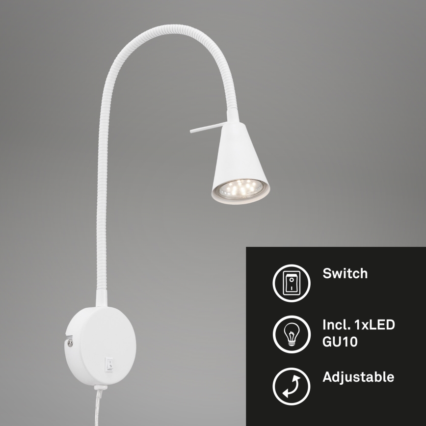 Briloner 2082-016 - LED sieninis šviestuvas COMFORT LIGHT 1xGU10/5W/230V baltas