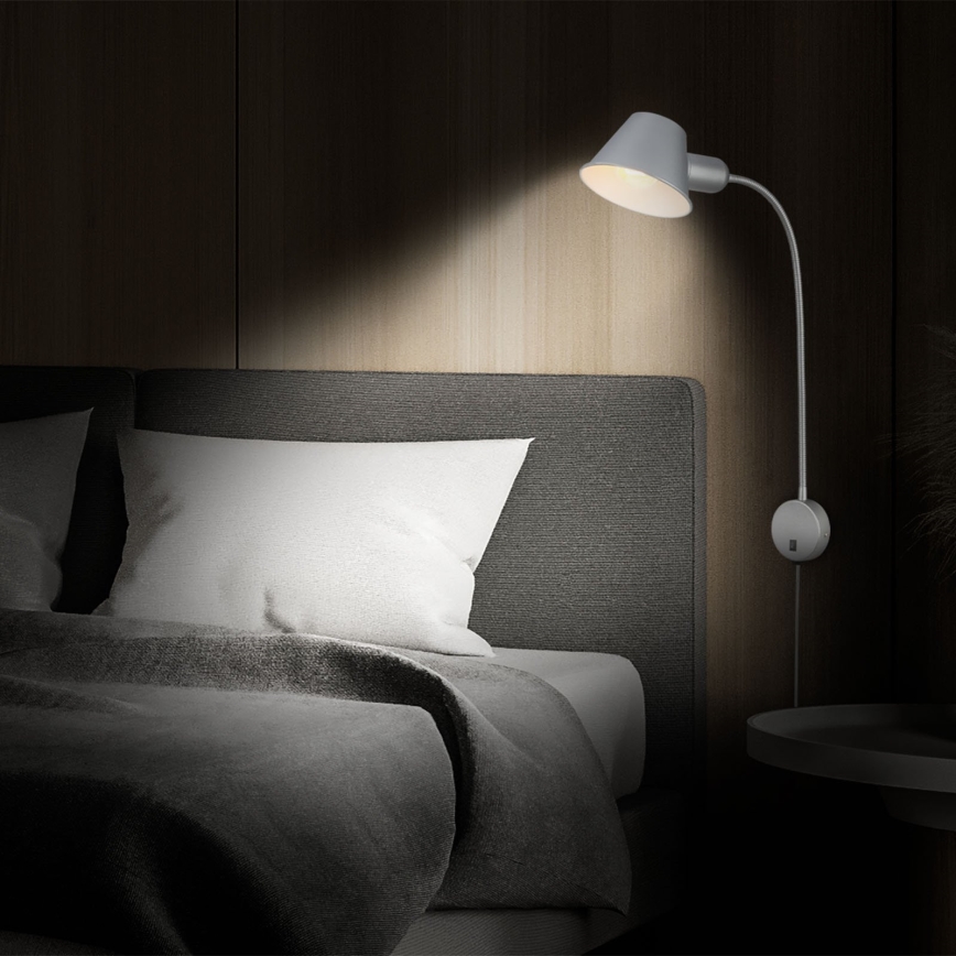 Briloner 2089-014 - Lanksti sieninė lempa BRELLO 1xE27/10W/230V matinis chromas