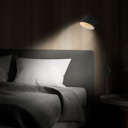 Briloner 2089-015 - Lanksti sieninė lempa BRELLO 1xE27/10W/230V juoda