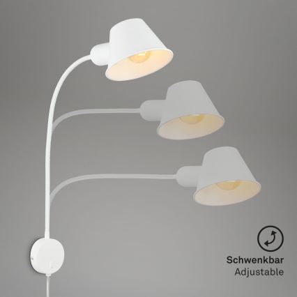 Briloner 2089-016 - lanksti sieninė lempa BRELLO 1xE27/10W/230V balta