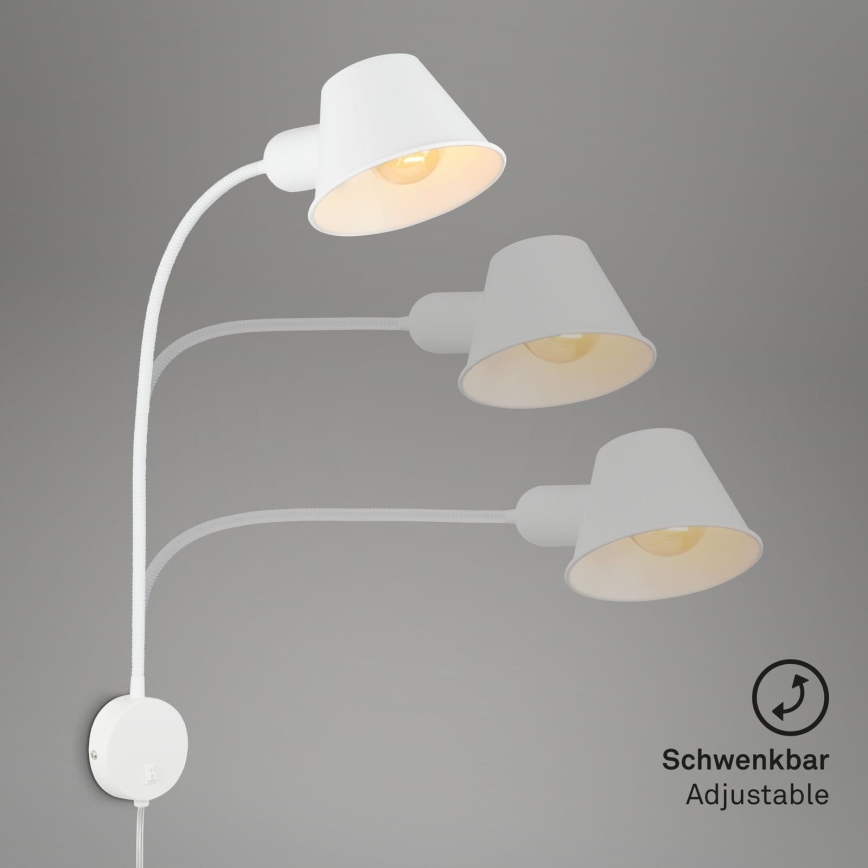 Briloner 2089-016 - lanksti sieninė lempa BRELLO 1xE27/10W/230V balta