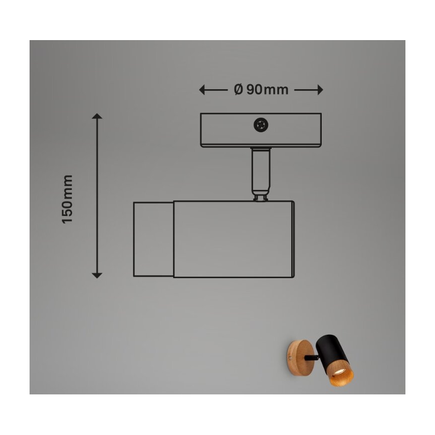 Briloner 2144015 - Sieninis akcentinis šviestuvas SPOT 1xGU10/9W/230V