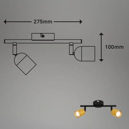 Briloner 2145-027 - Taškinis šviestuvas 2xGU10/9W/230V
